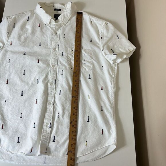 J. Crew Men's Slim Flex Oxford XL White Multicolored Nautical Preppy - Picture 8 of 8